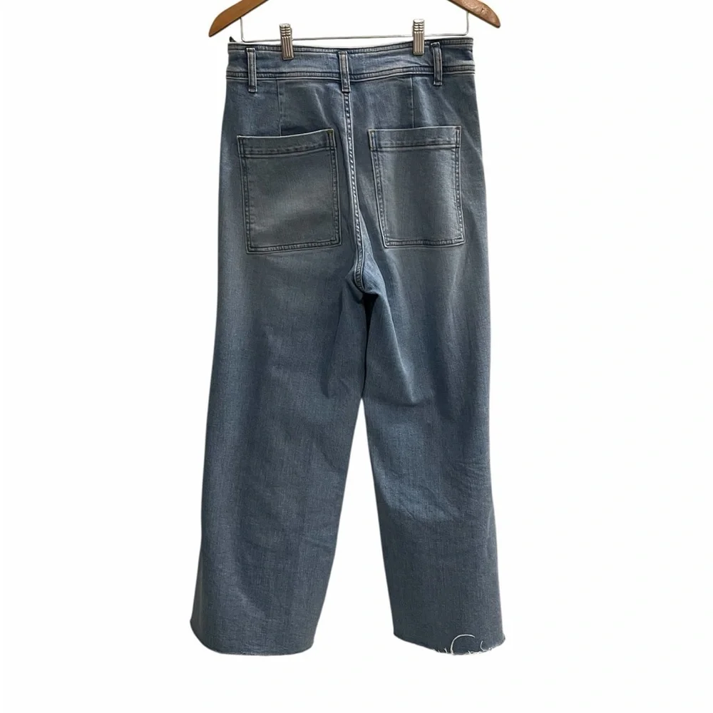 ZARA Wide Leg High Waist Jeans Size 10 - Picture 3 of 8